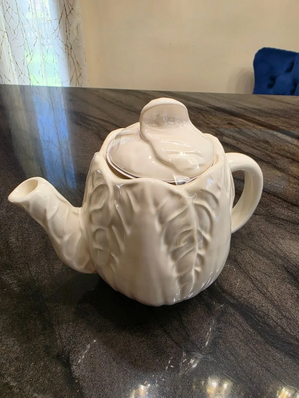 Threshold Radicchio Cabbage Ware Leaf White 2pc Mug Set, Spring Stoneware,  NEW